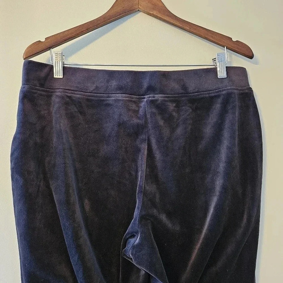 Juicy Couture Y2K Velvet Wide Leg Joggers Women's Pants Black Size  Large. - Picture 10 of 13